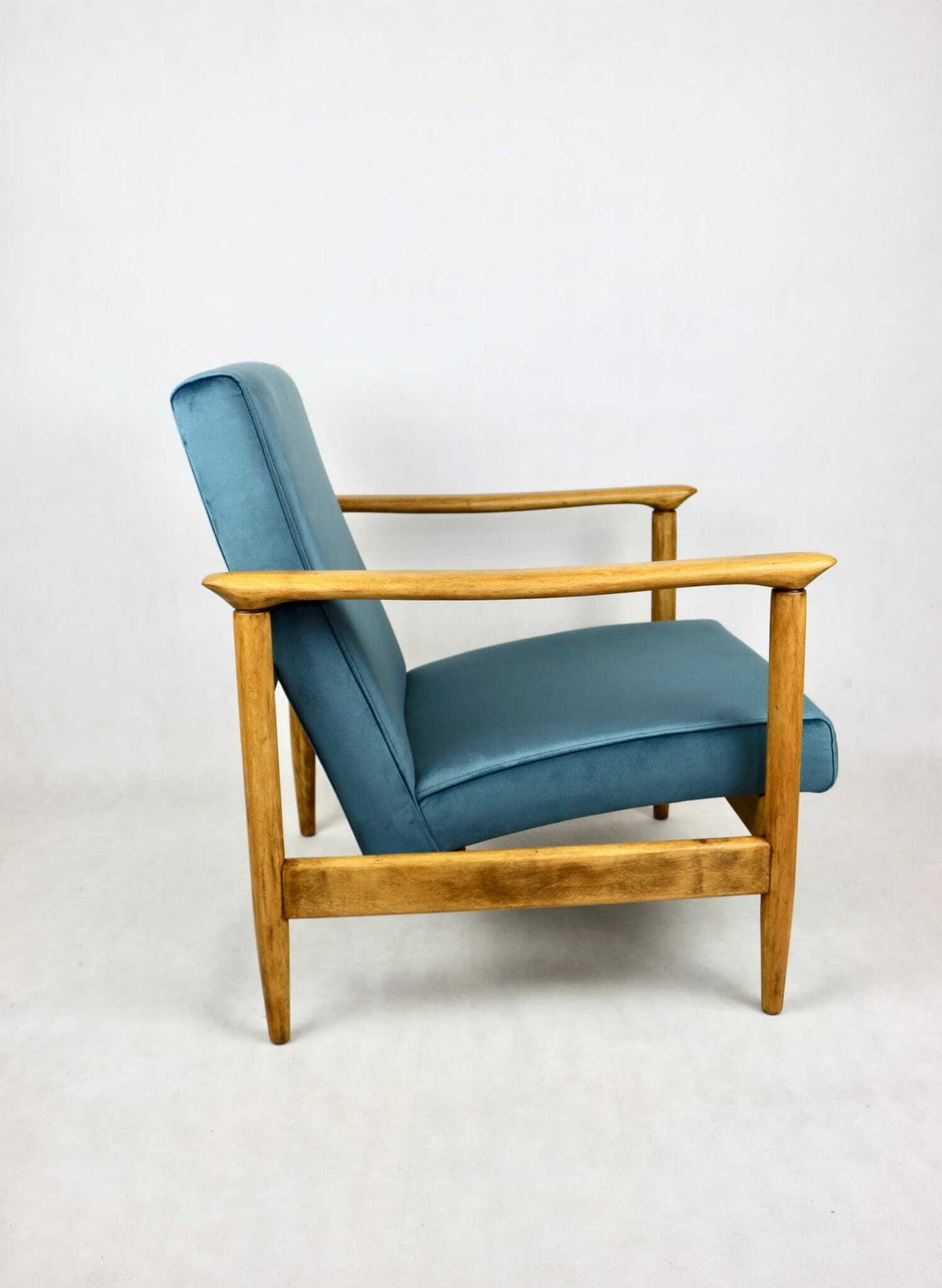 Gfm 142 Armchair, Designed By Edmund Homa From The 70s, Navy Blue   2 Pieces Available photo Furniture