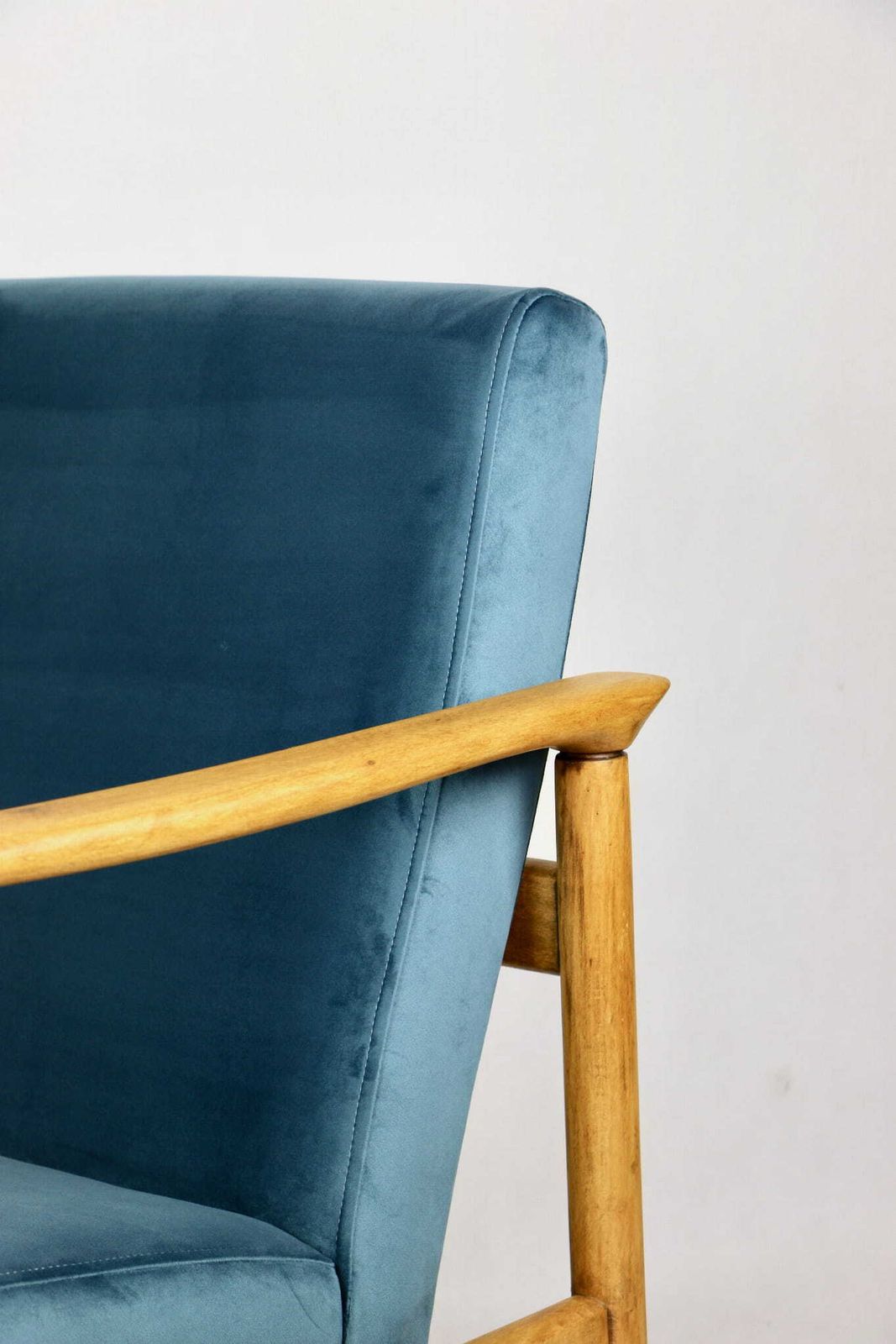 photo for sale Gfm 142 Armchair, Designed By Edmund Homa From The 70s, Navy Blue   2 Pieces Available