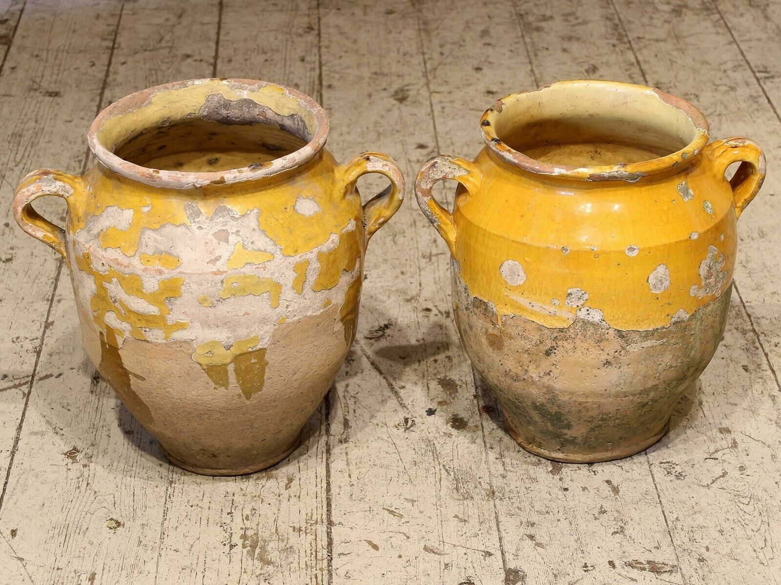 Pair Of Very Large Earthenware 'Confit' Pots From Provence photo for sale