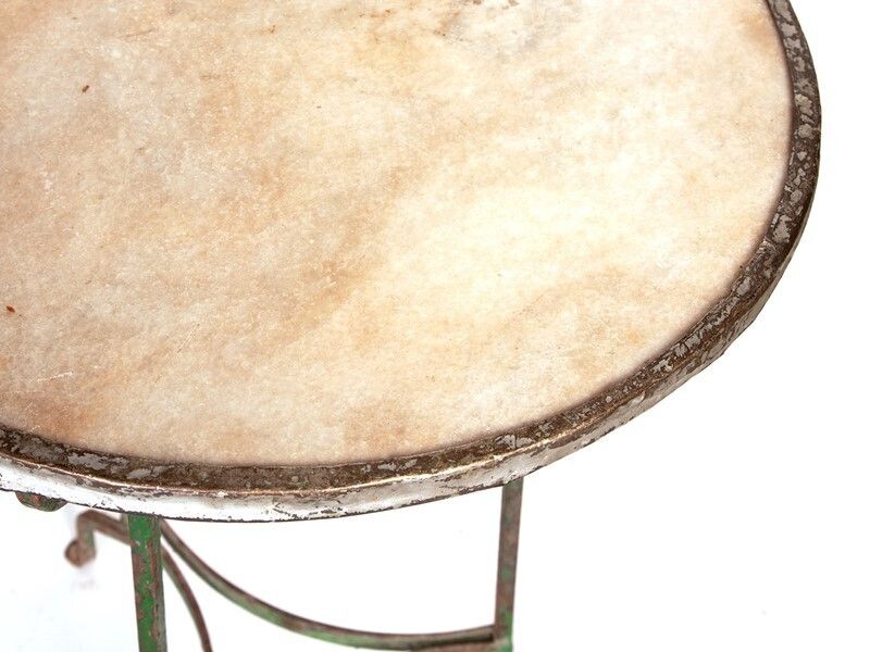 Matching Pair Of Marble Top Café Tables From 'Las Ramblas' In Barcelona photo vinterior