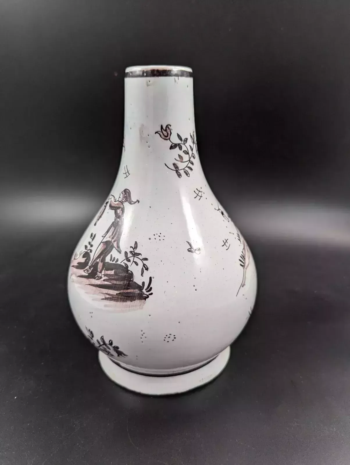 Antique Delft Tin Glazed Pottery Vase, Mid 18th Century. photo Home Decor
