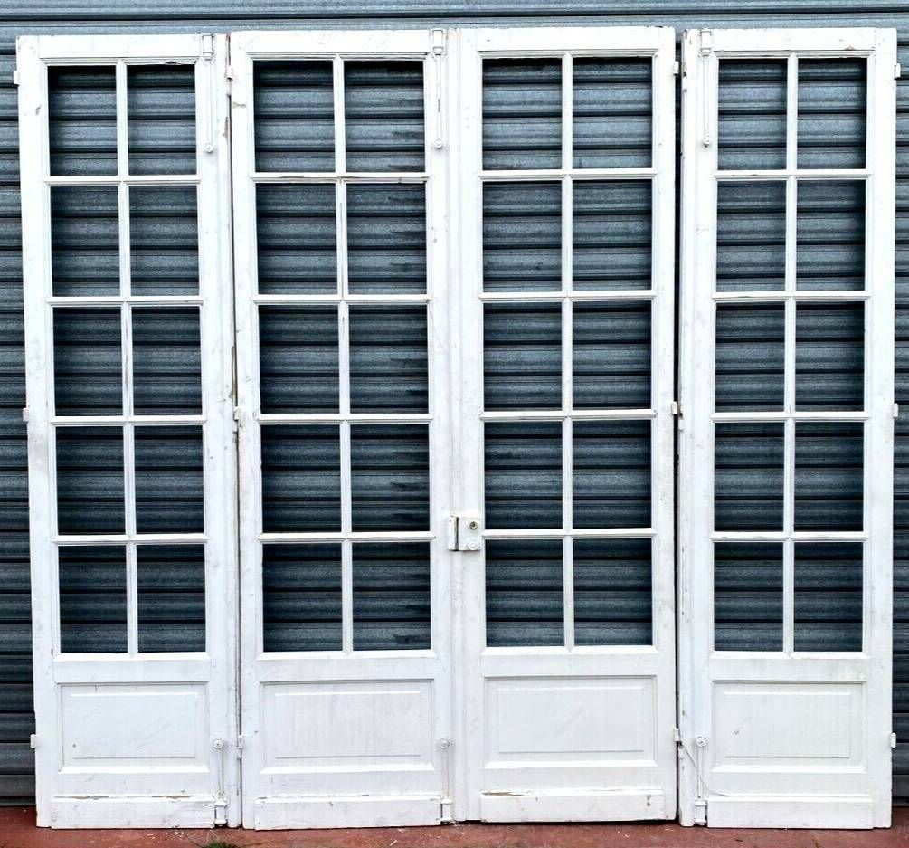 photo for sale Suite Of Four Passage Doors With Small Tiles 20th Century