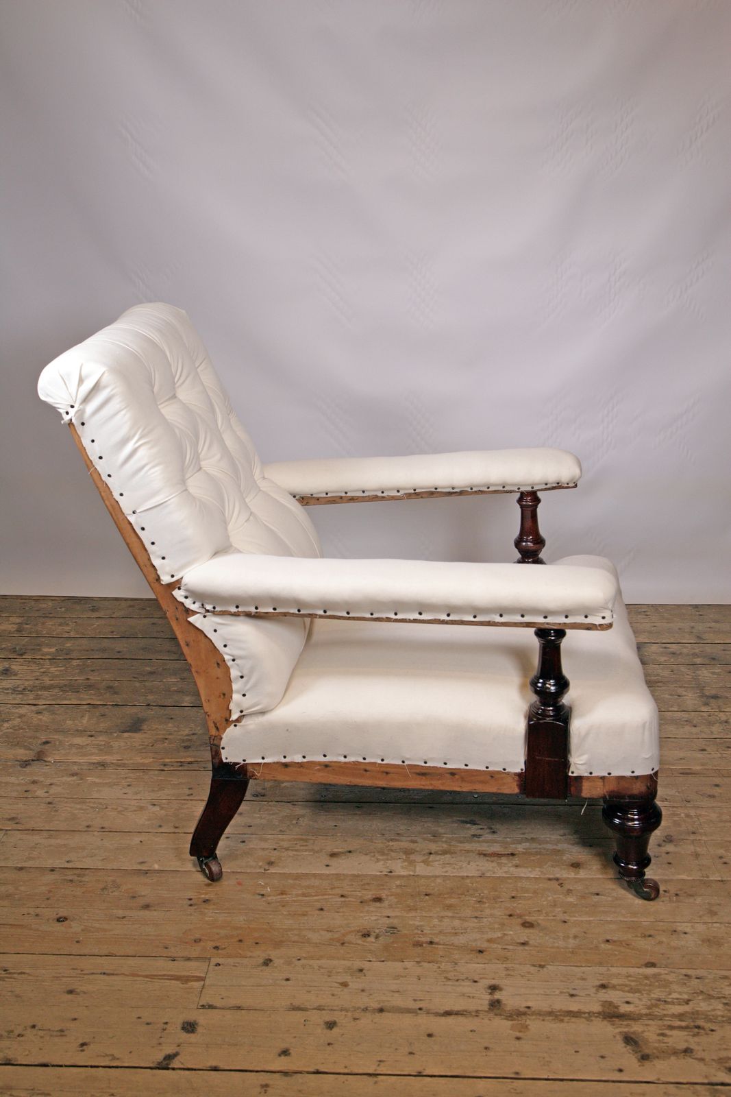 A Refined 19th Century Country House Buttonback Open Armchair photo buy