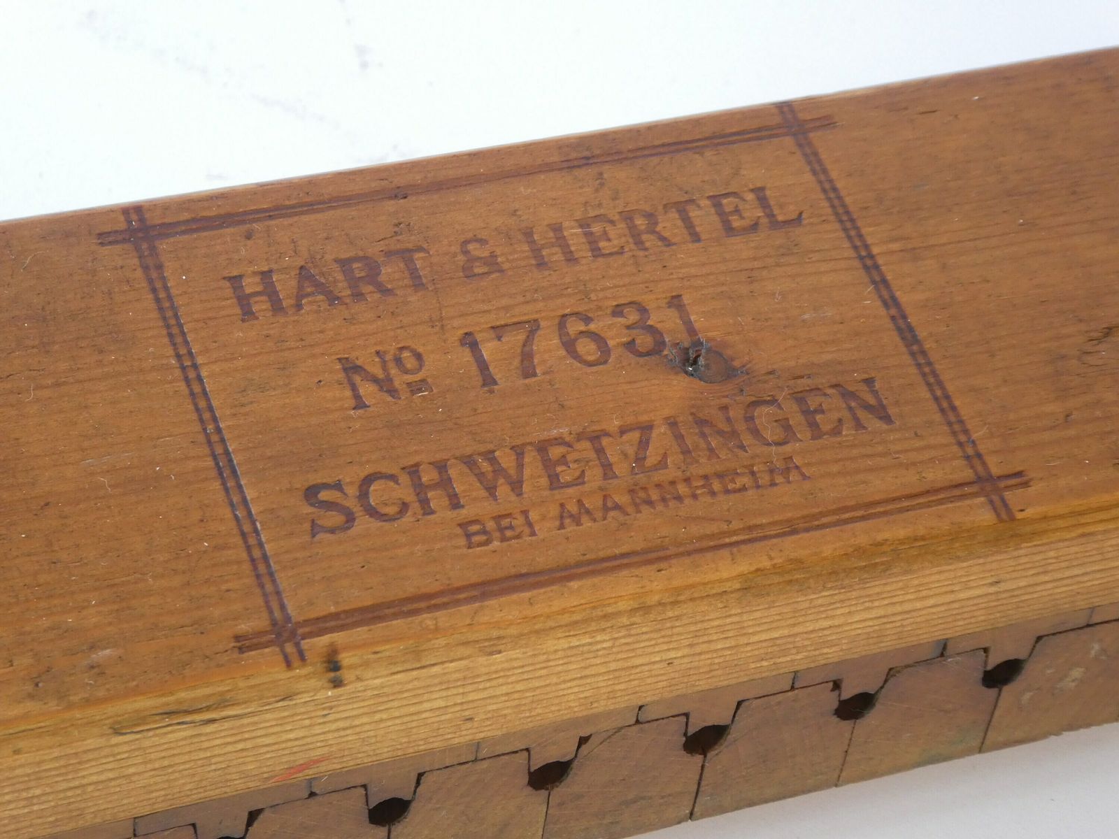 Large Antique German Wooden Cigar Press, Hart & Hertel Cigar Box With 20 Sections, Tobacciana Mold photo 90.0