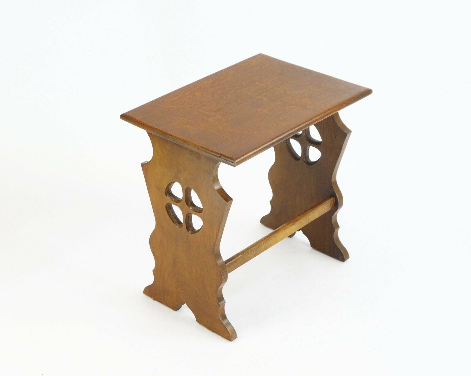 Rustic Vintage Wooden Bench, Primitive Carved Stool, Small Furniture Farmhouse Decor
