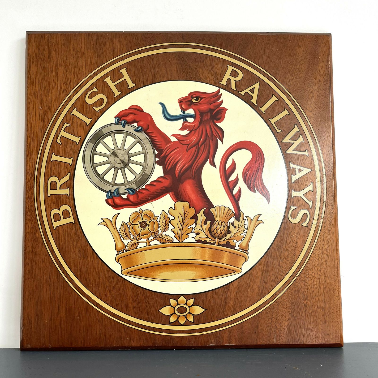 Mounted Coats Of Arms X4    Midland Rly, British Railways, Great Indian Peninsular Rly 1849, Dundalk Newry & Greenore Rly Co. 