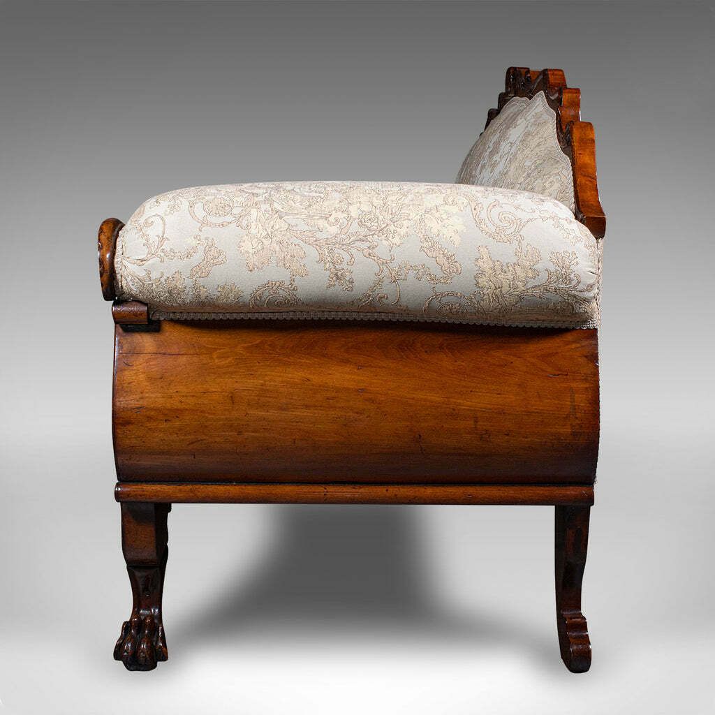 Antique Drawing Room Sofa, English, Large 2 Seat Settee, Show Frame, William IV photo Furniture