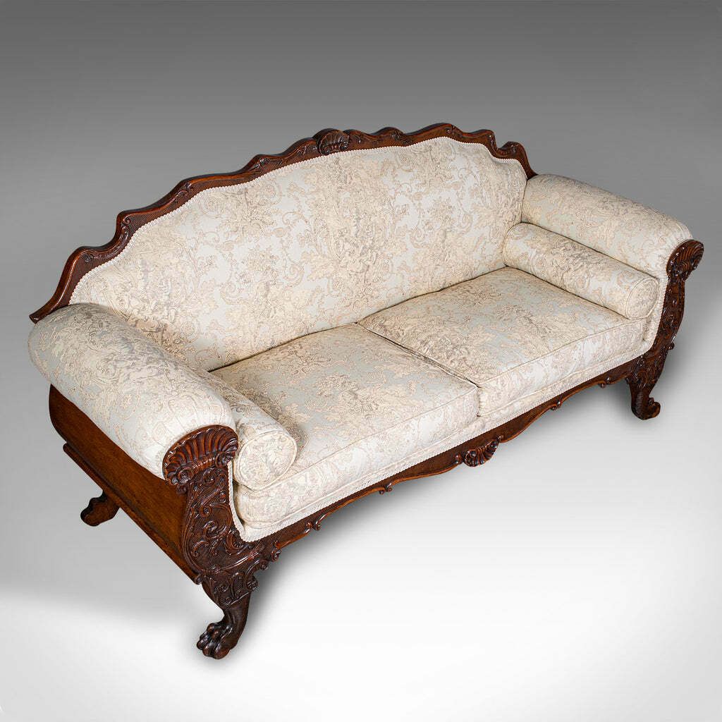 Antique Drawing Room Sofa, English, Large 2 Seat Settee, Show Frame, William IV photo 6950.0