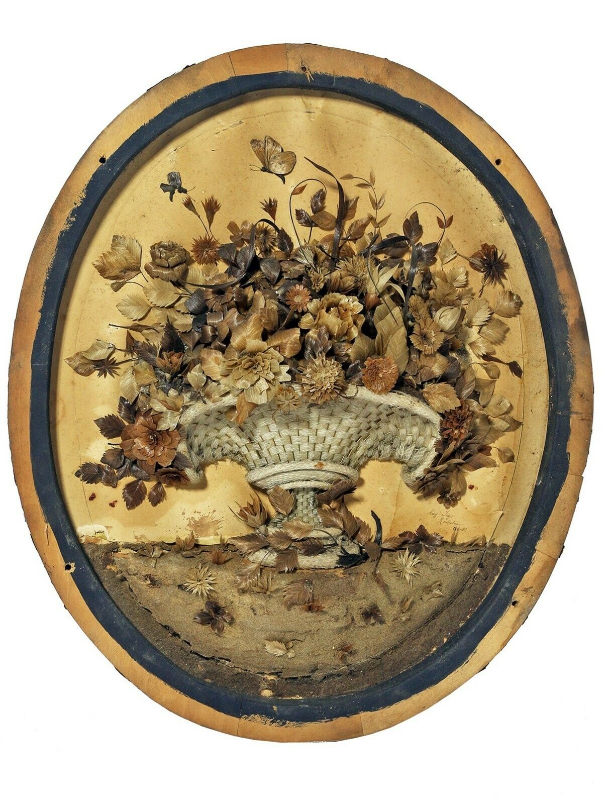 Early 19th C. Floral Collage Picture