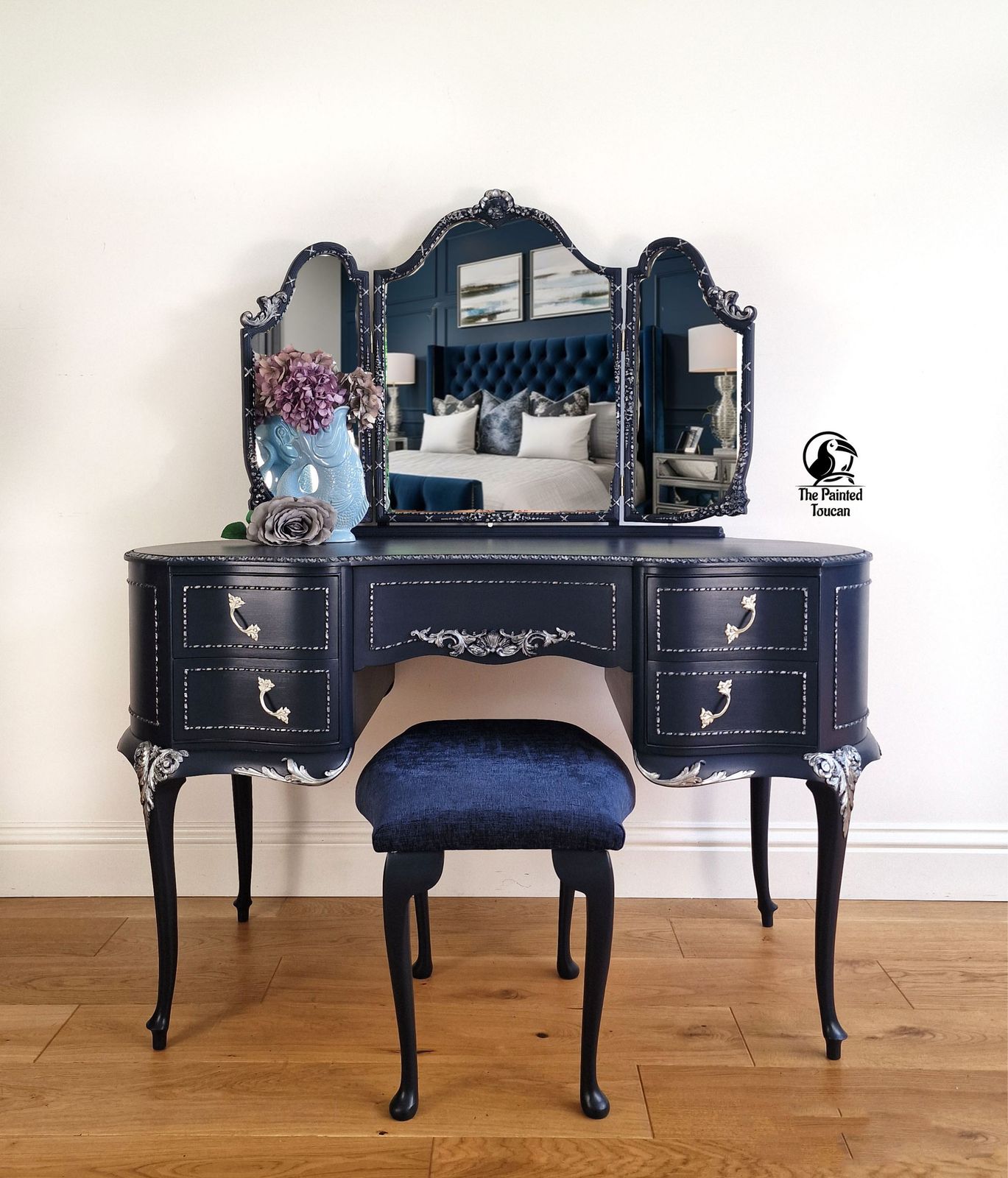 Navy Vintage Olympus Dressing Table