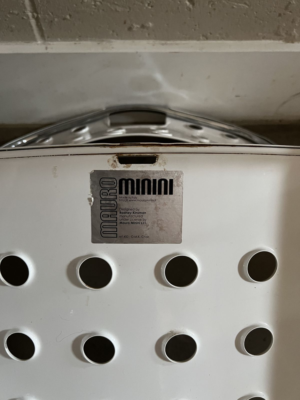 Rodney Kinsman White "Omstak" Chair For Mauro Minini, Purchased From Habitat photo vintage