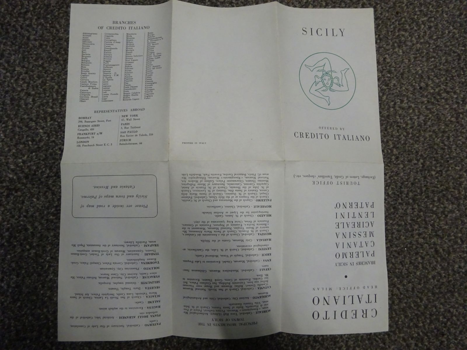 photo buy Collectable Original 1950s Italy & Sicily Travel Leaflets/Ephemera