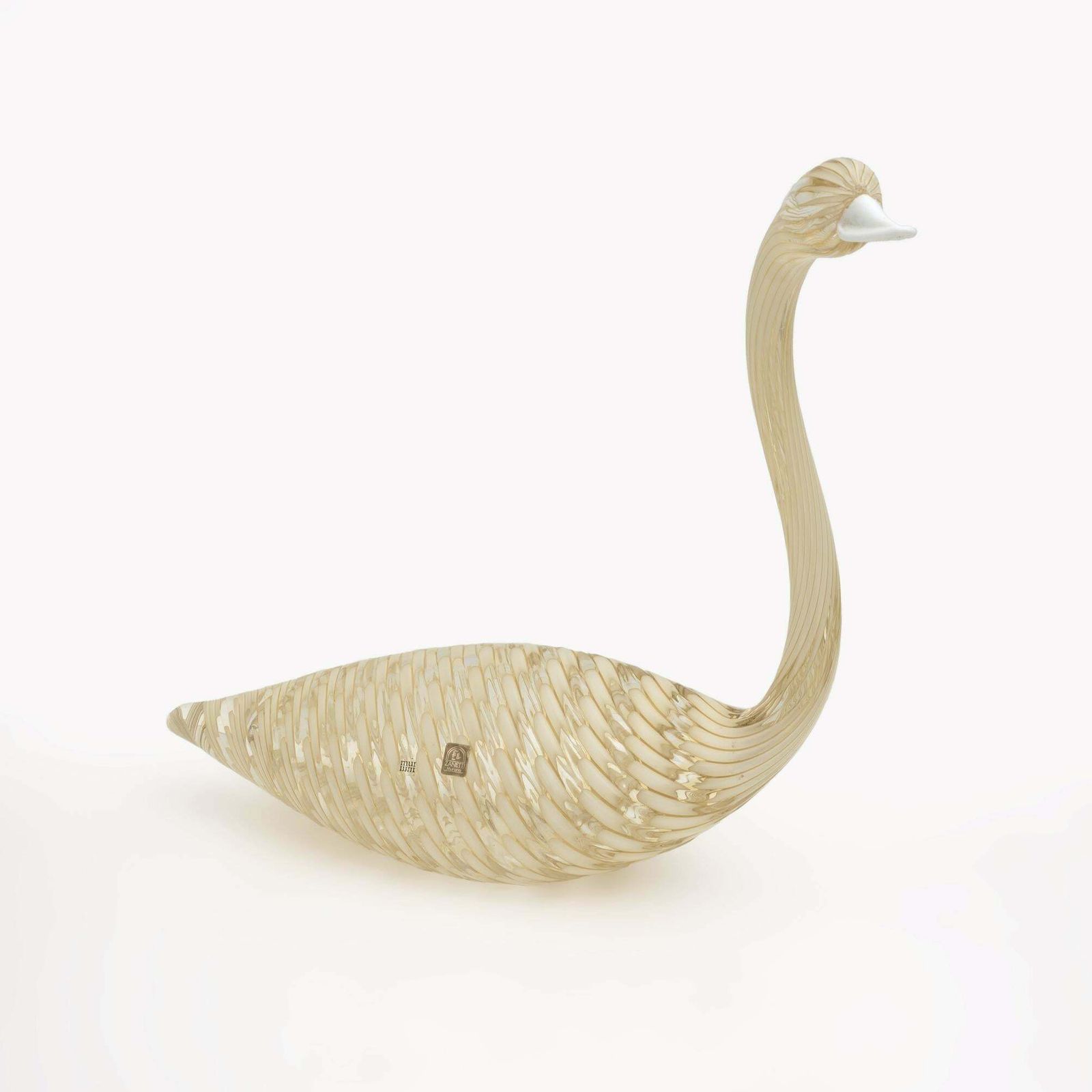 Licio Zanetti Mid Century Modern Murano Blown Glass Swan photo furniture