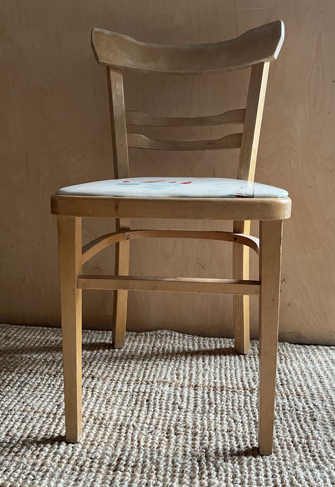 Mid Century 1960'w Kitchen Dining Chairs With Kath Kidtson Fabric photo for sale