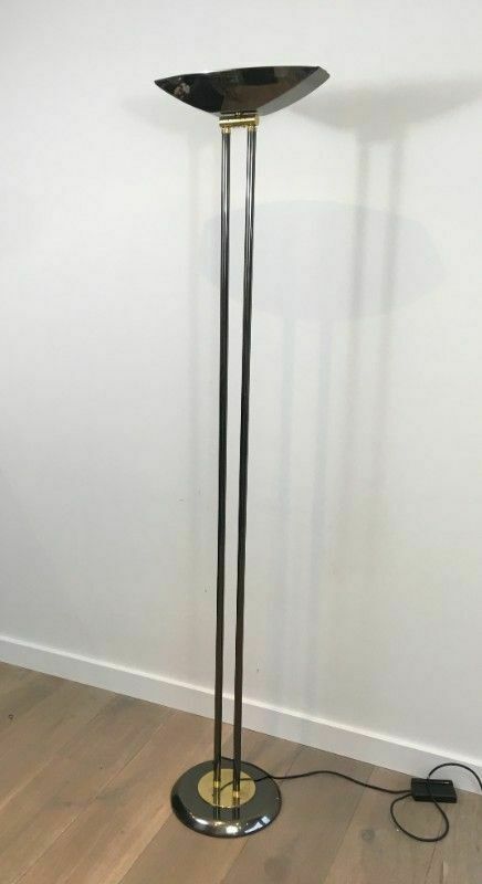 Floor Lamp Patina Gun Barrel And Brass photo furniture