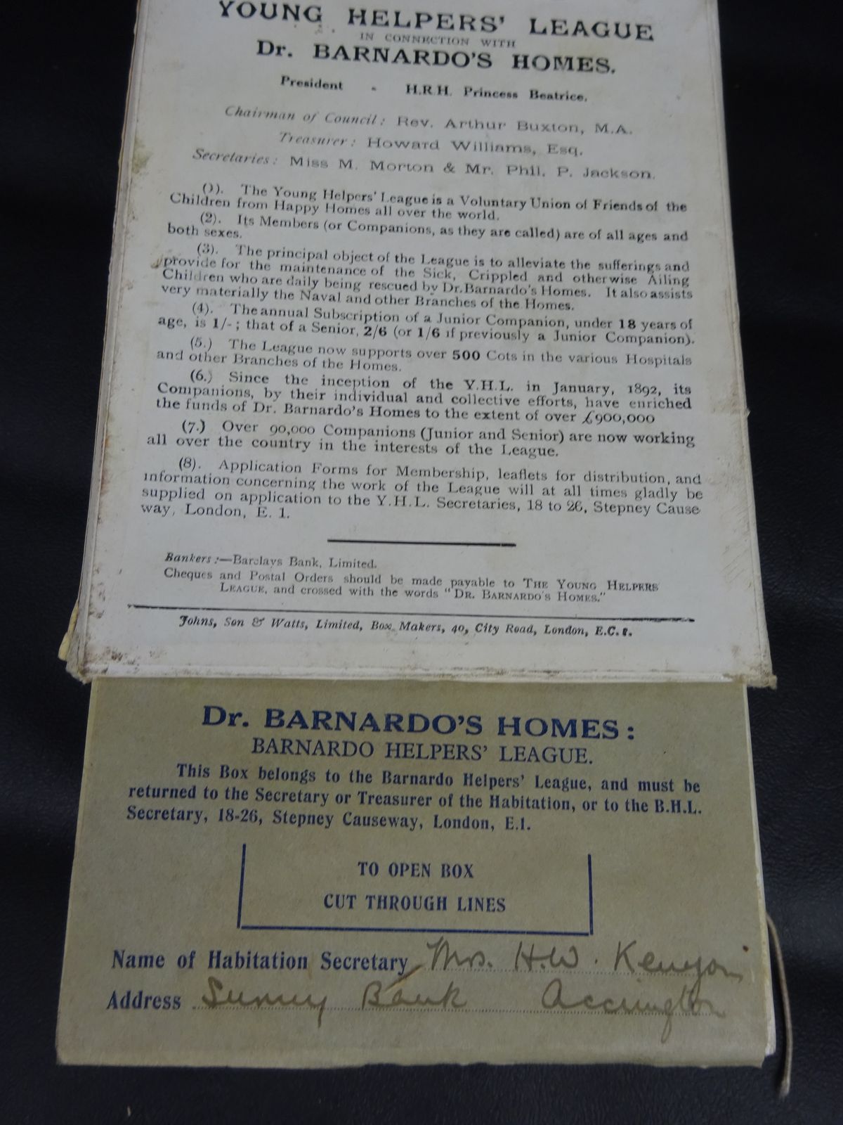 Rare Early 20thc Young Helpers' League DR Barnardo's Charity Money Box Bank photo 110.0