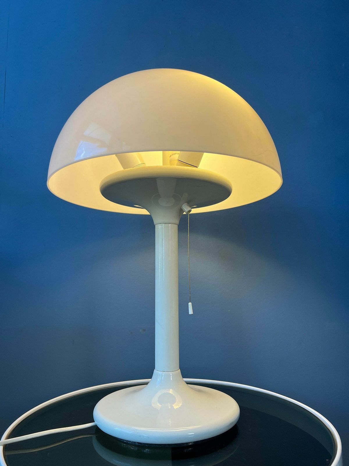 Dijkstra Witte Space Age Mushroom Tafellamp photo for sale