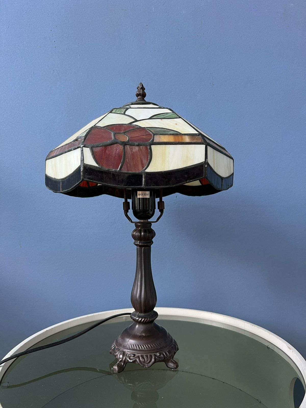 Glas In Lood Tafellamp In Tiffany Stijl, Art Deco photo vinterior