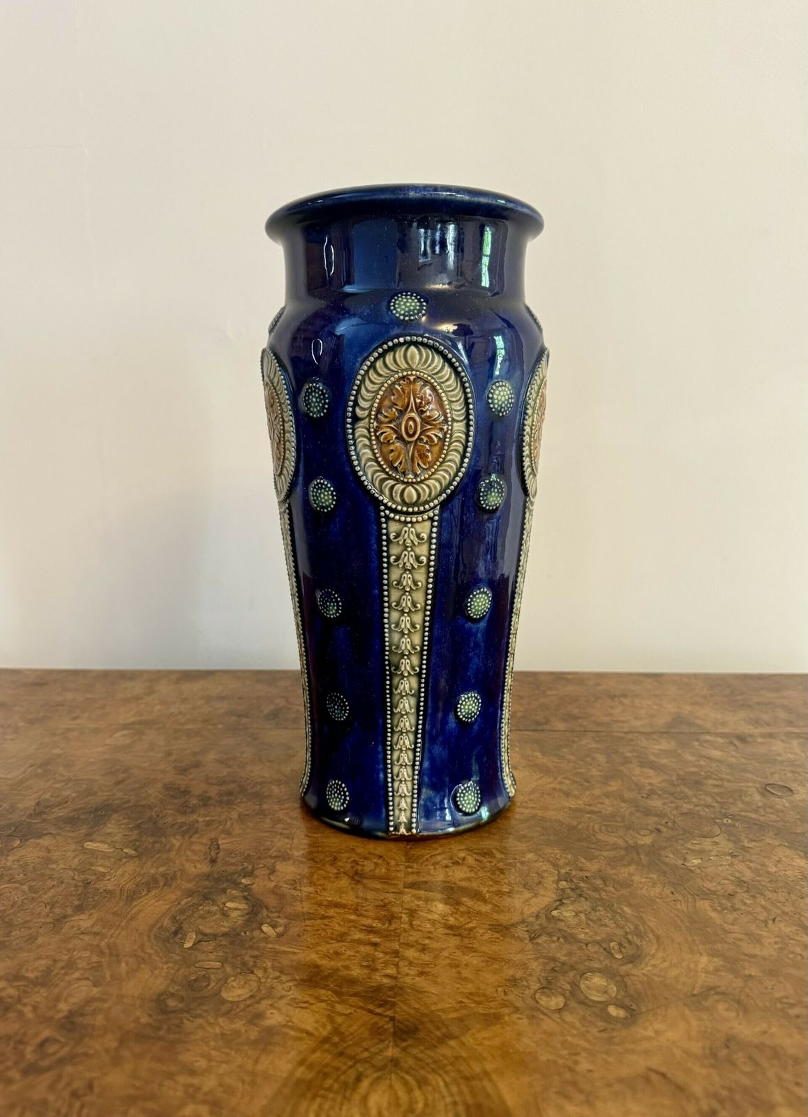 Quality Pair Of Large Antique Royal Doulton Vases By Ethel Beard photo 595.0