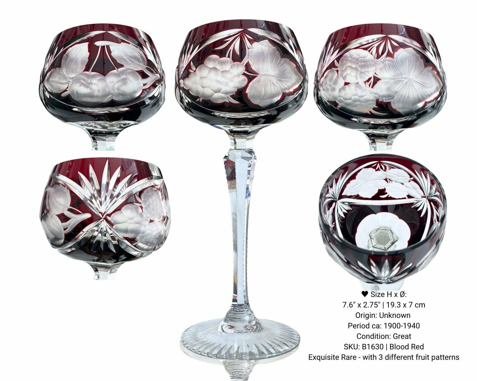 Crystal Wine Glasses Color | 4pcs | Antique Engraved In 4 Colors | Aquamarine photo Home Decor