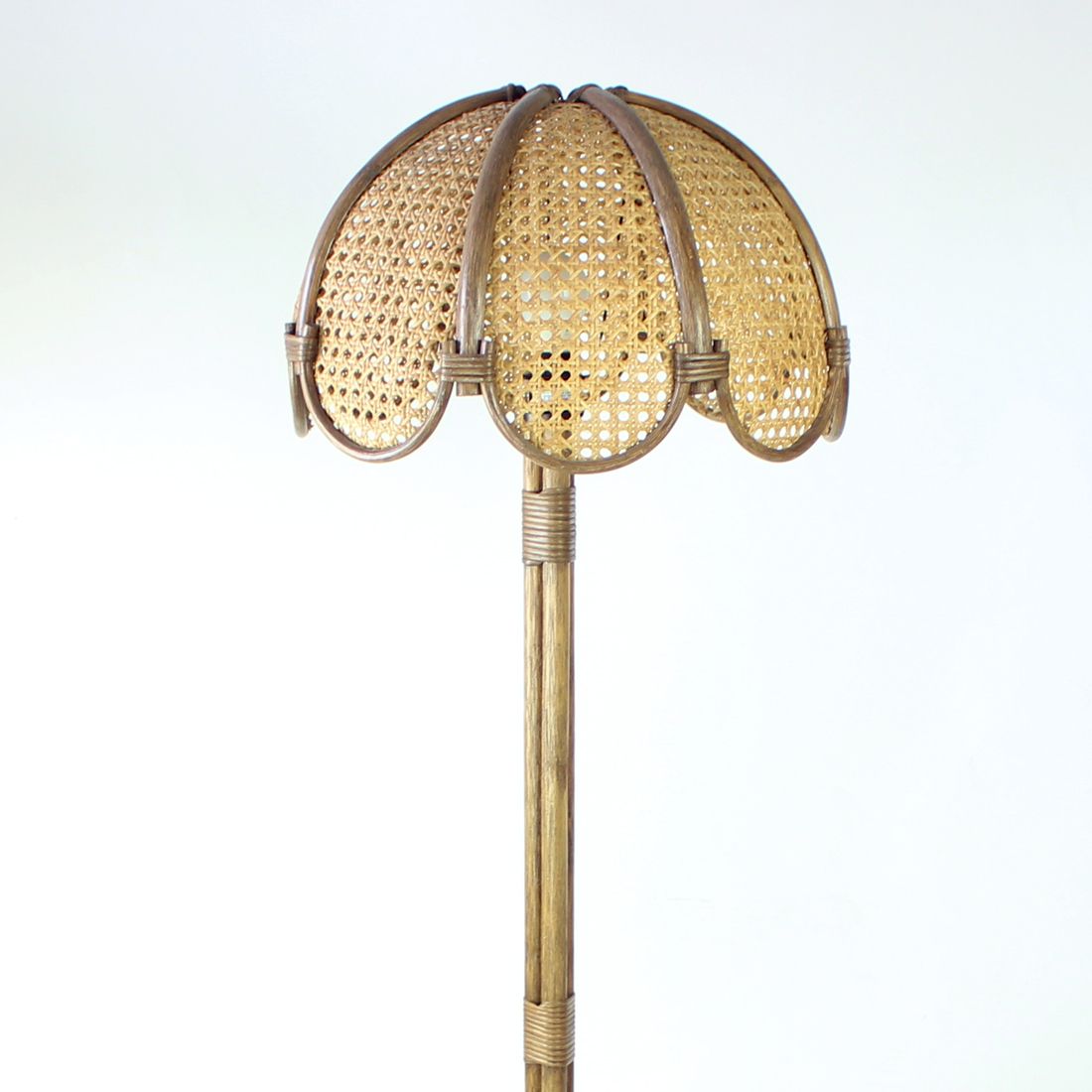 Freestanding Floor Lamp In Bamboo, Czech Republic 1990s photo furniture