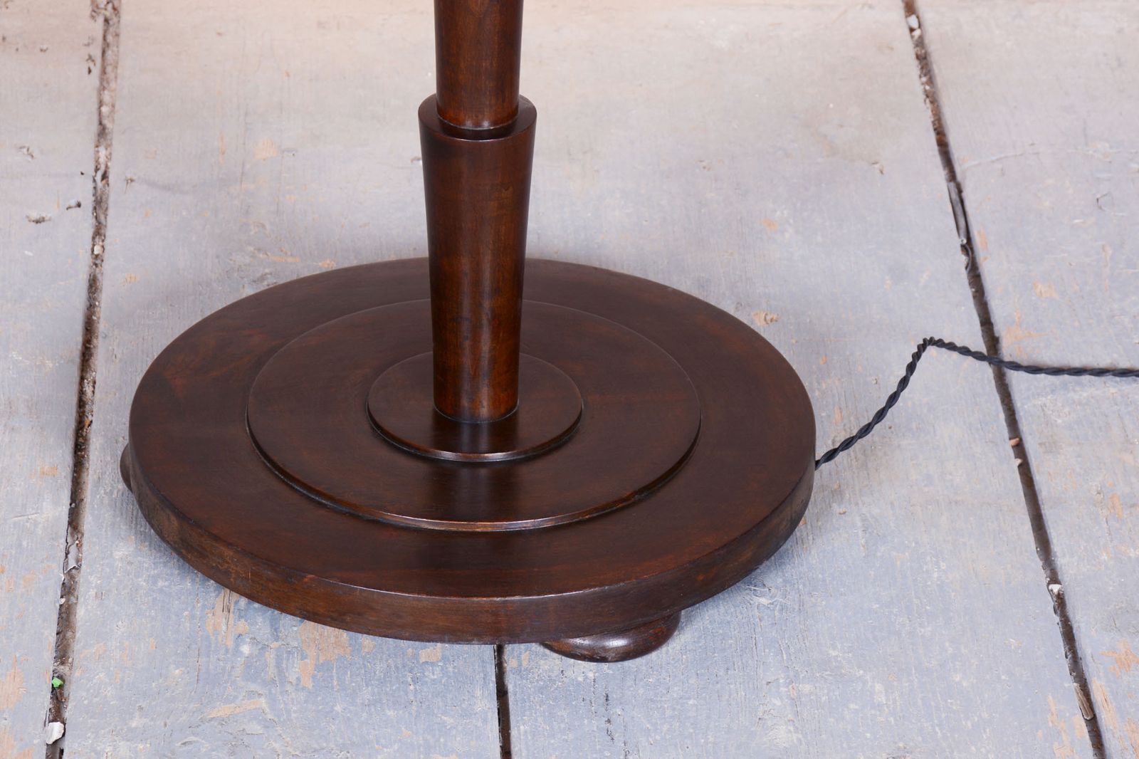 Restored Cubism Floor Lamp, Beech, Chrome, Milk Glass, Rewired, Czech, 1920s photo buy