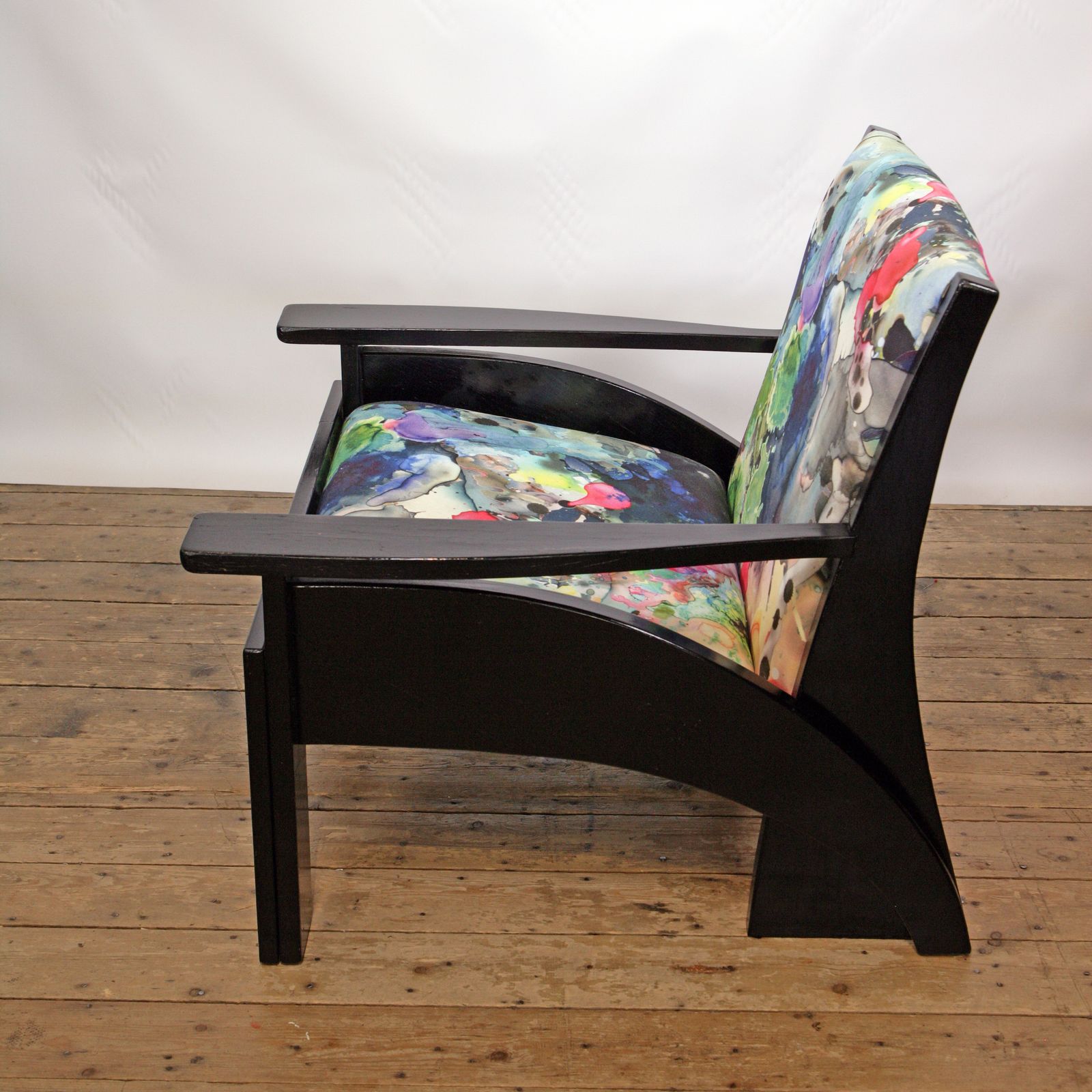 Charles Rennie Mackintosh Design Armchair In Timorous Beasties Fabric photo buy