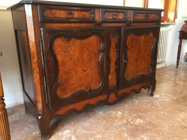 Louis XV Country French Carved Elm Sideboard, Early, 1800s photo for sale