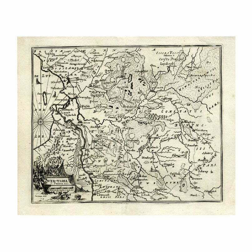 Antique Map Of Overijssel By Bachiene 1758