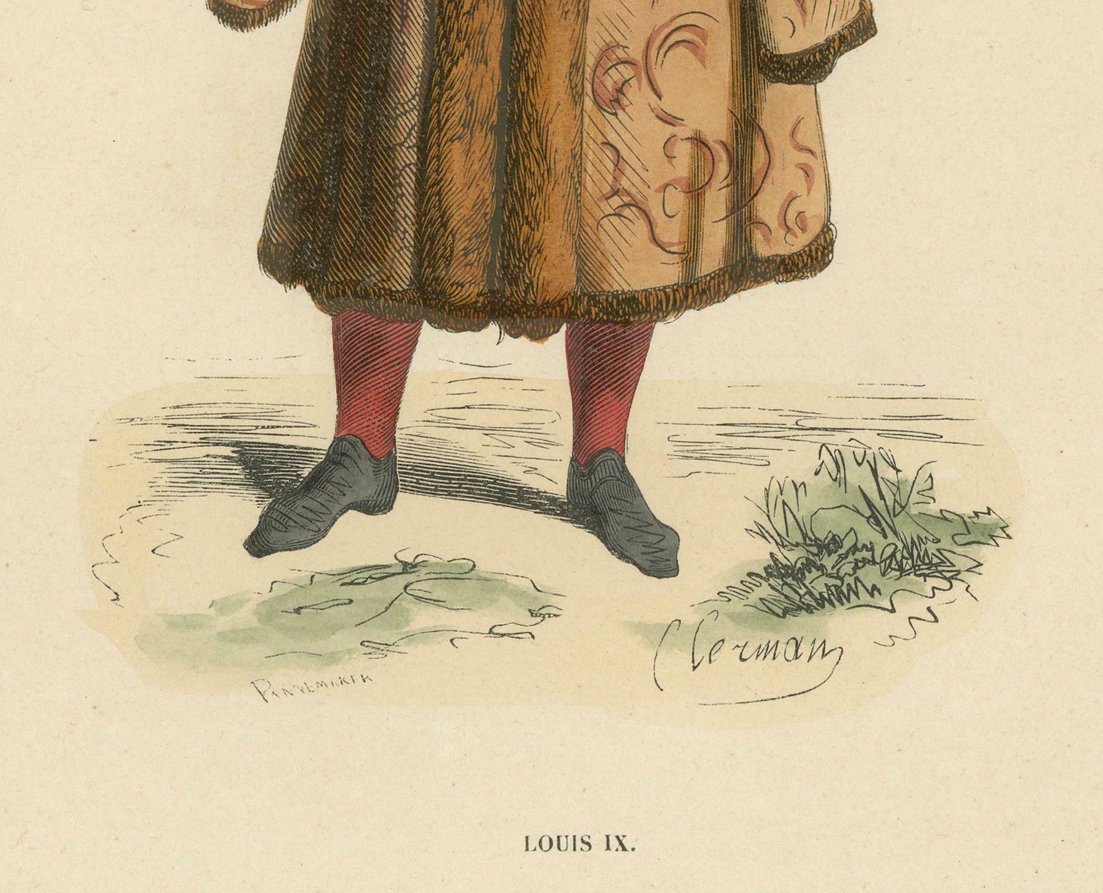 Louis Ix: A Portrayal Of French Royalty In Medieval Attire, Published In 1847 photo furniture