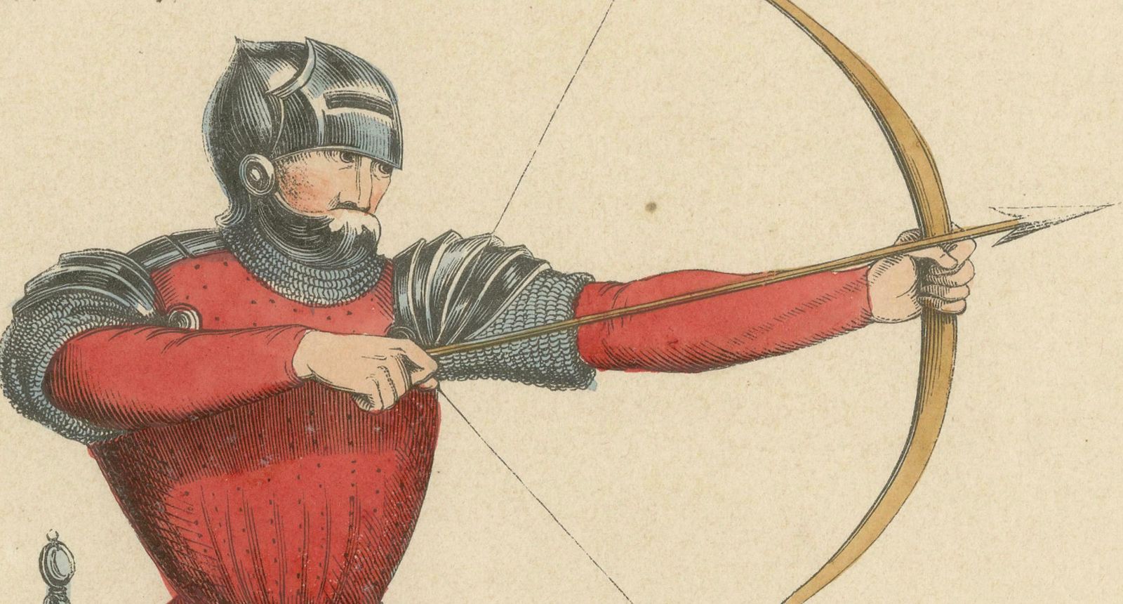 Old Engraving Of The French Archer Precision And Readiness 1847 photo Art