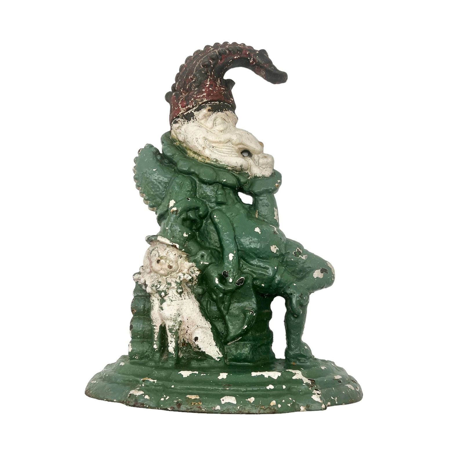 Antique Heavy Cast Iron Mister Punch Door Stop   Jester   Home Decor   Kitchenalia