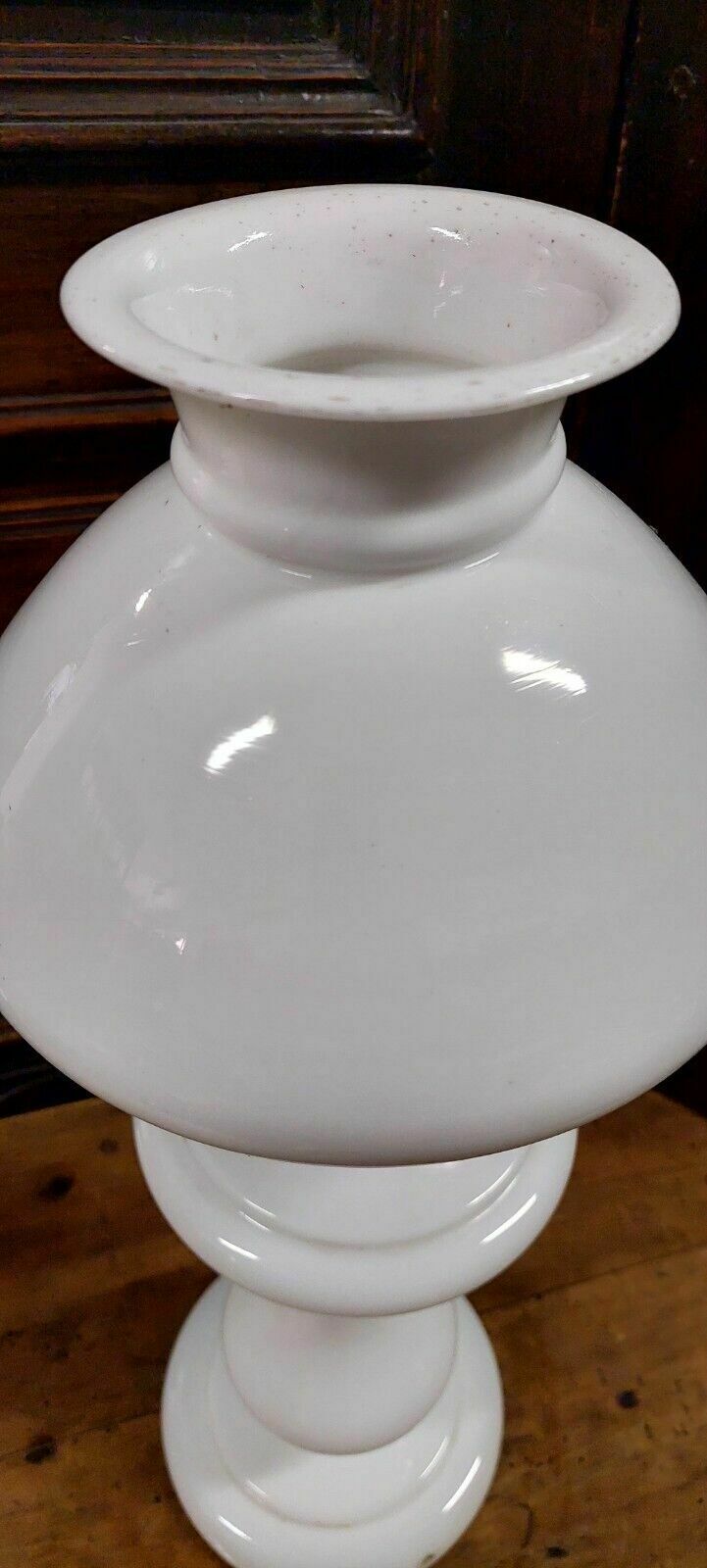 Large Antique Oil Lamp In Opaline Glass, Late 19th Century photo 192.0