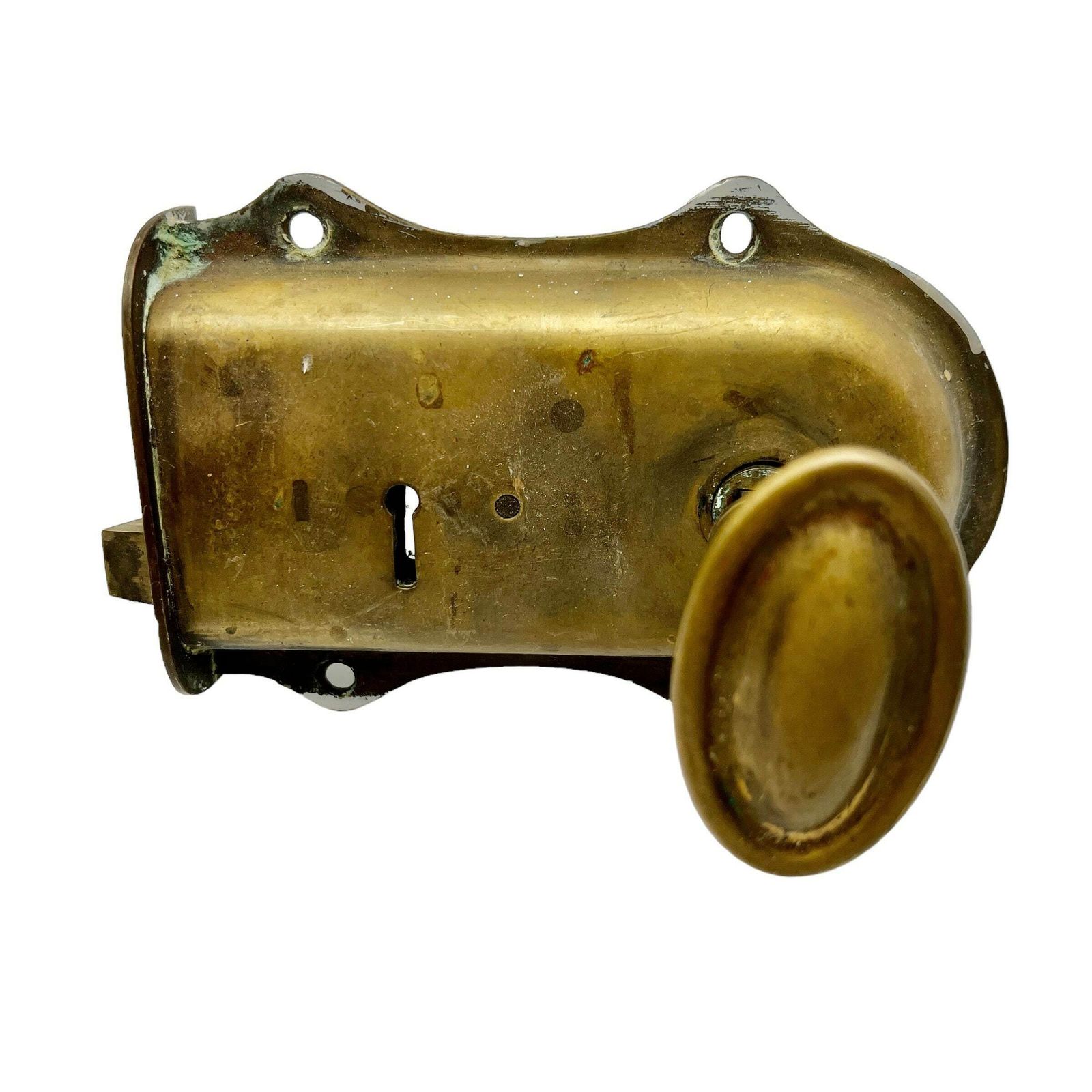 Antique French Brass Door Lock   Door Handle   Home Decor