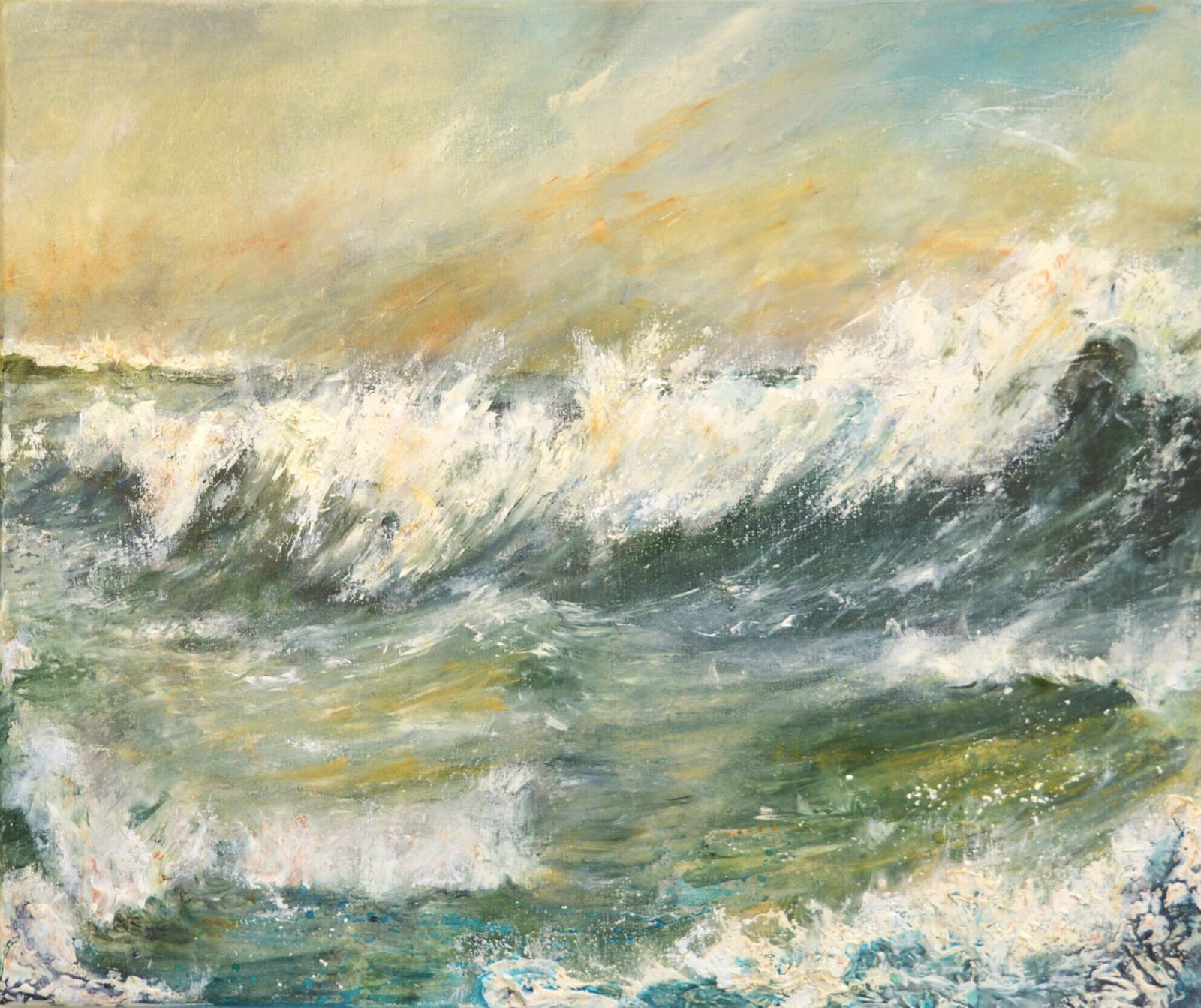 Sea Spray.  English Sea Scape By Penny Rumble