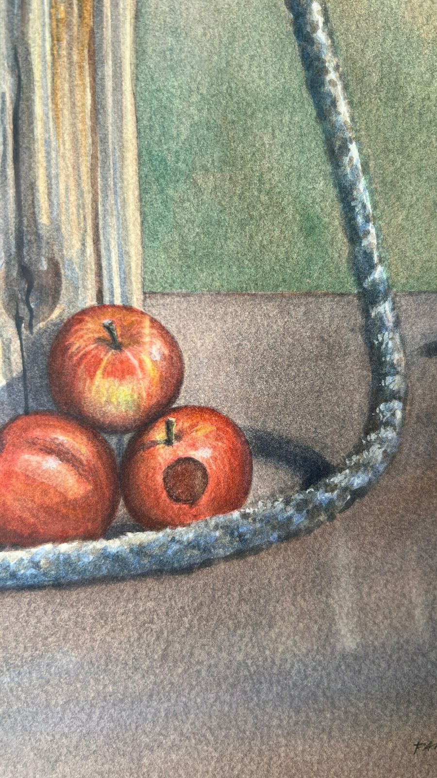 Large Original And Well Executed Still Life Watercolour Painting photo Art