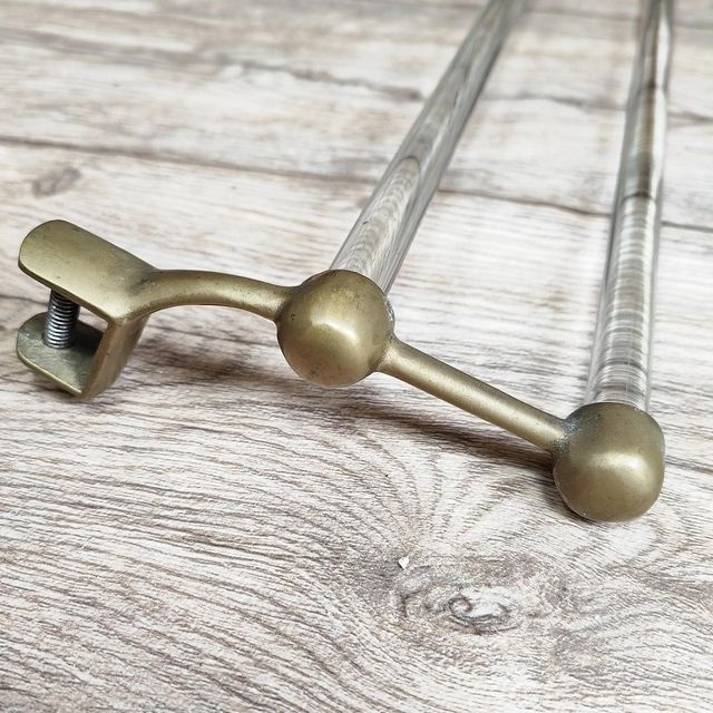 Antique Glass & Brass Towel Rail photo vinterior