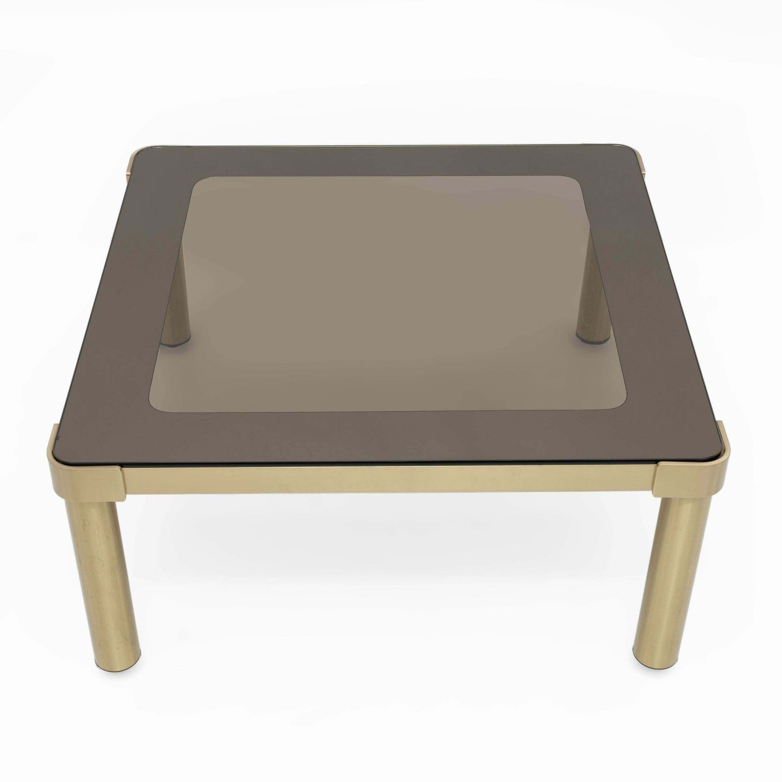 Luciano Frigerio Mid Century Modern Italian Brass And Glass Coffee Table, 1970s photo furniture