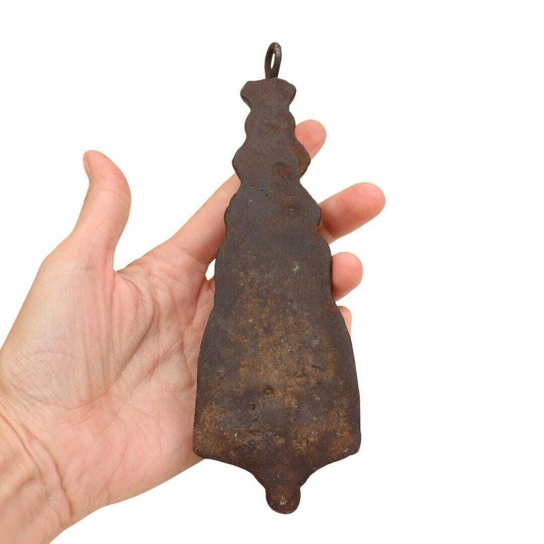 Antique French Cast Iron Tassel Shape Curtain Weight, 19th Century Heavy Curtain Weight, Antique Paperweight, Gate Weight photo vinterior