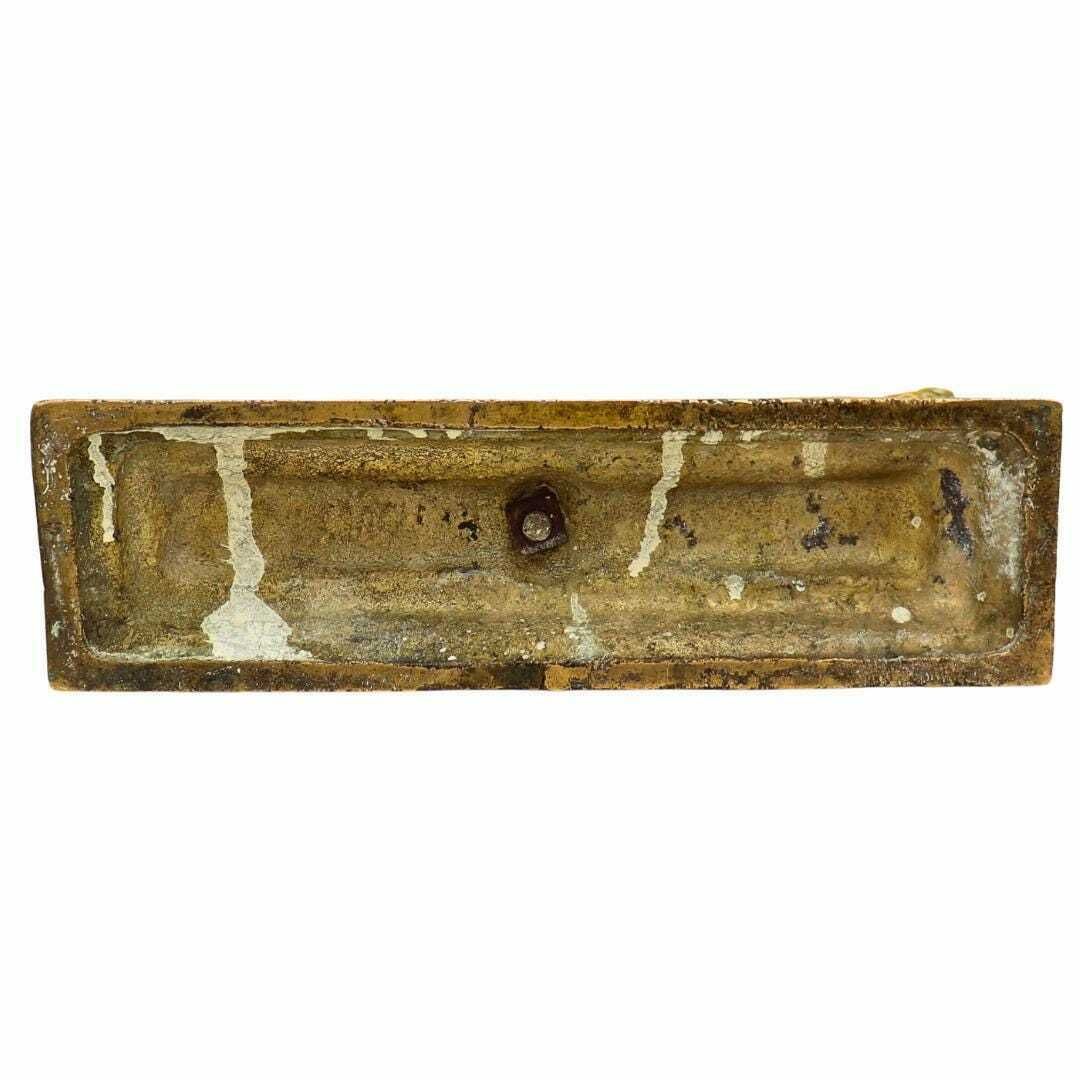 Antique English Georgian Brass Chimney Horse, Flat Back Brass Horse, Antique Horse Stattue photo 120.0