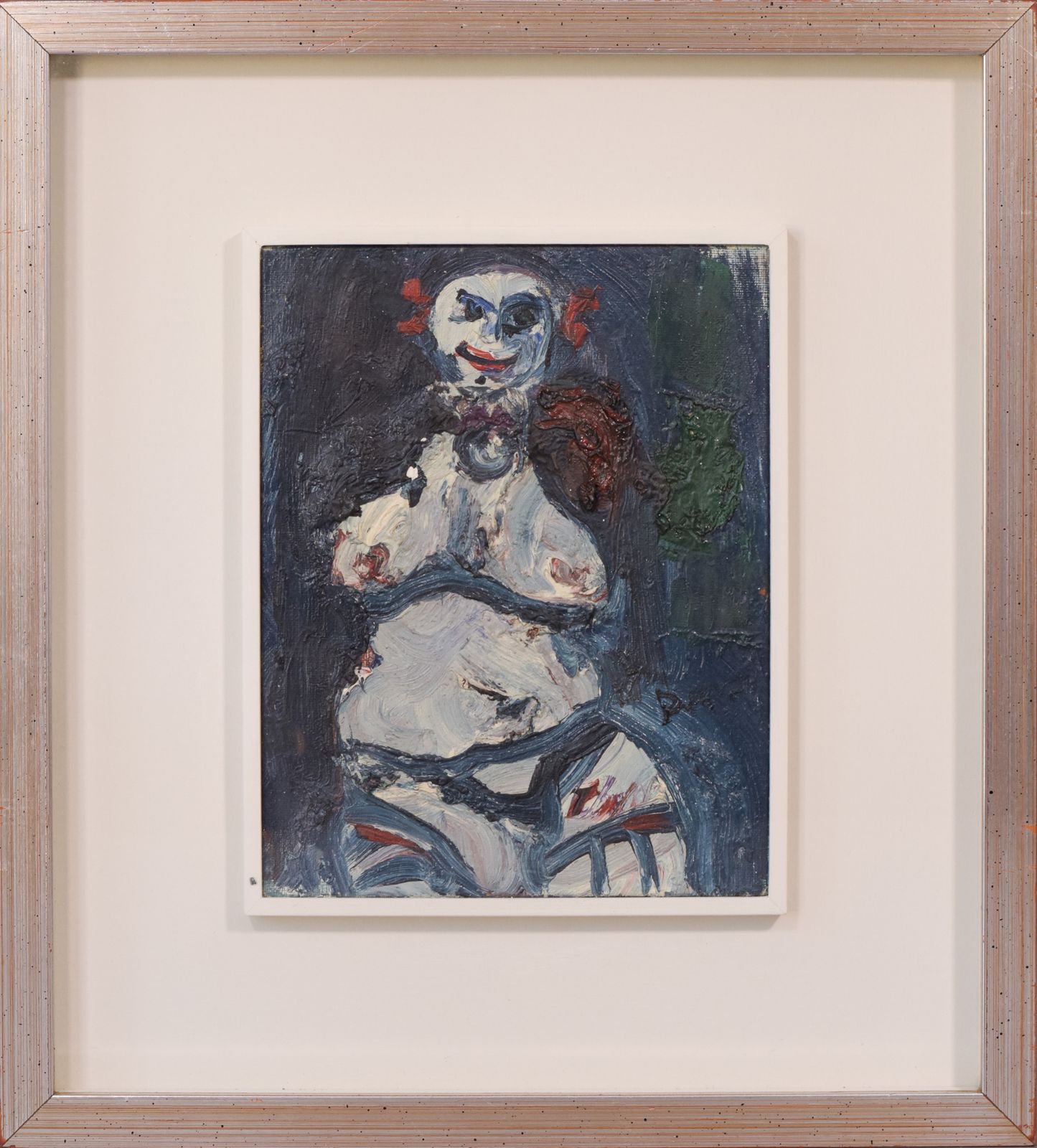 Expressionistisch Olieverfchilderij Van Een Clown photo for sale