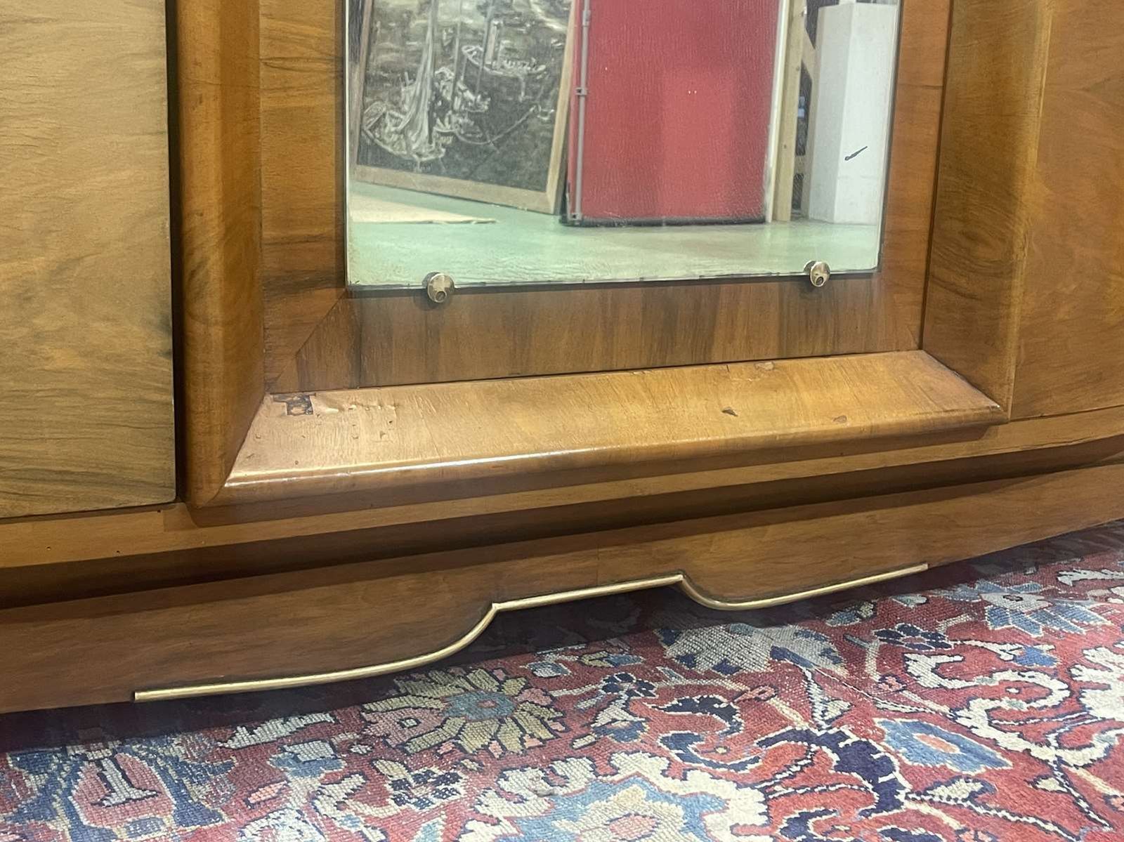 Art Deco Wardrobe In Walnut, 1930s photo vinterior