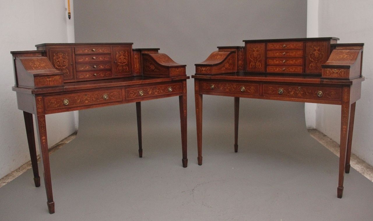 Pair Of Early 20th Century Mahogany Carlton House Desk’s photo furniture