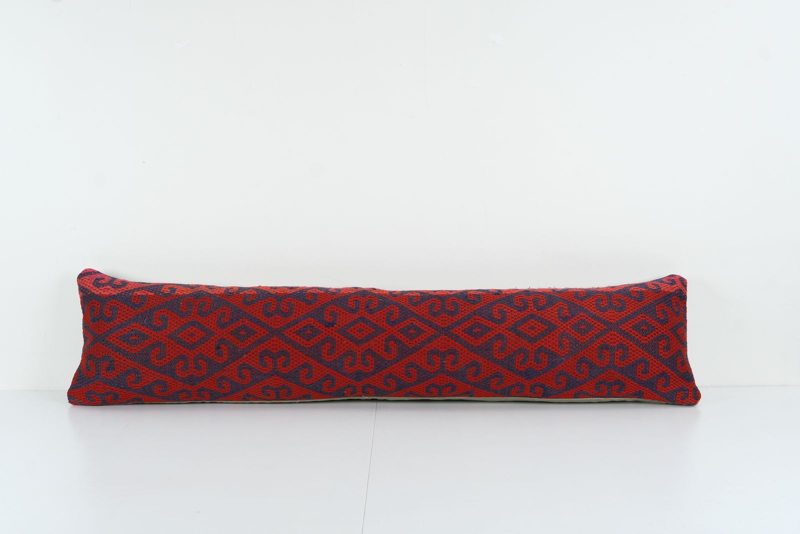 Striped Bohemian Bedding Wool Kilim Pillow Cover, Handmade Red Hippie Bedding Cushion