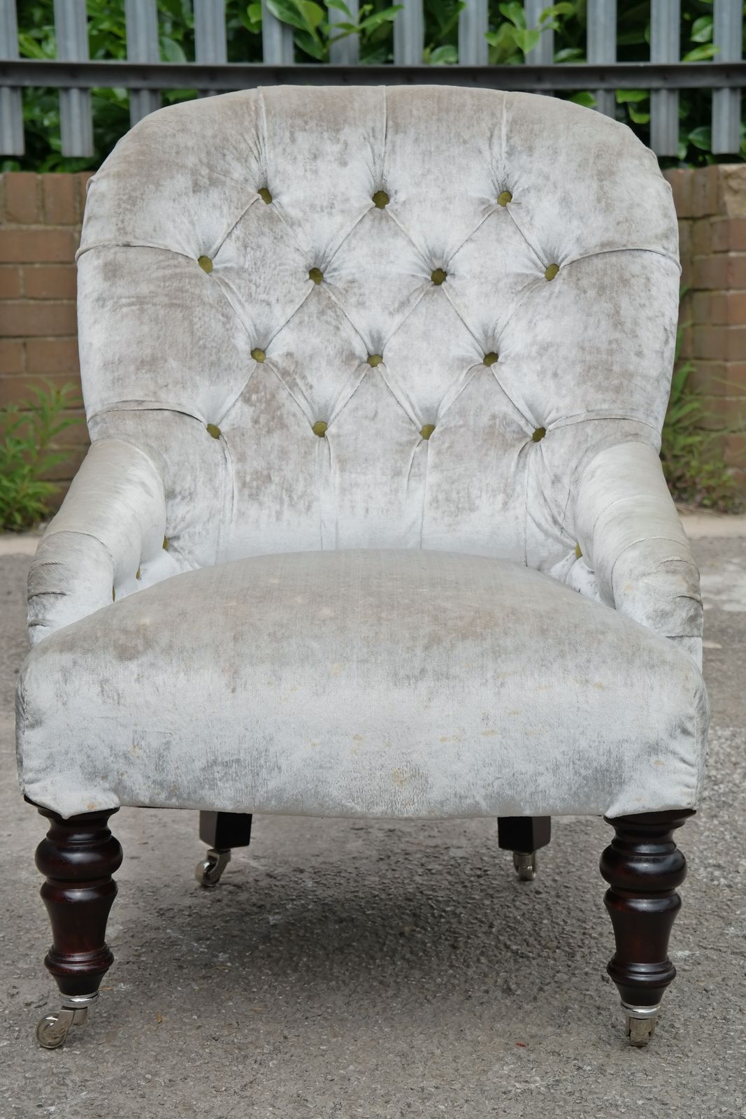 Stunning George Smith Eve Nursing Armchair Regency Velvet Pearl Rrp £4200 photo for sale