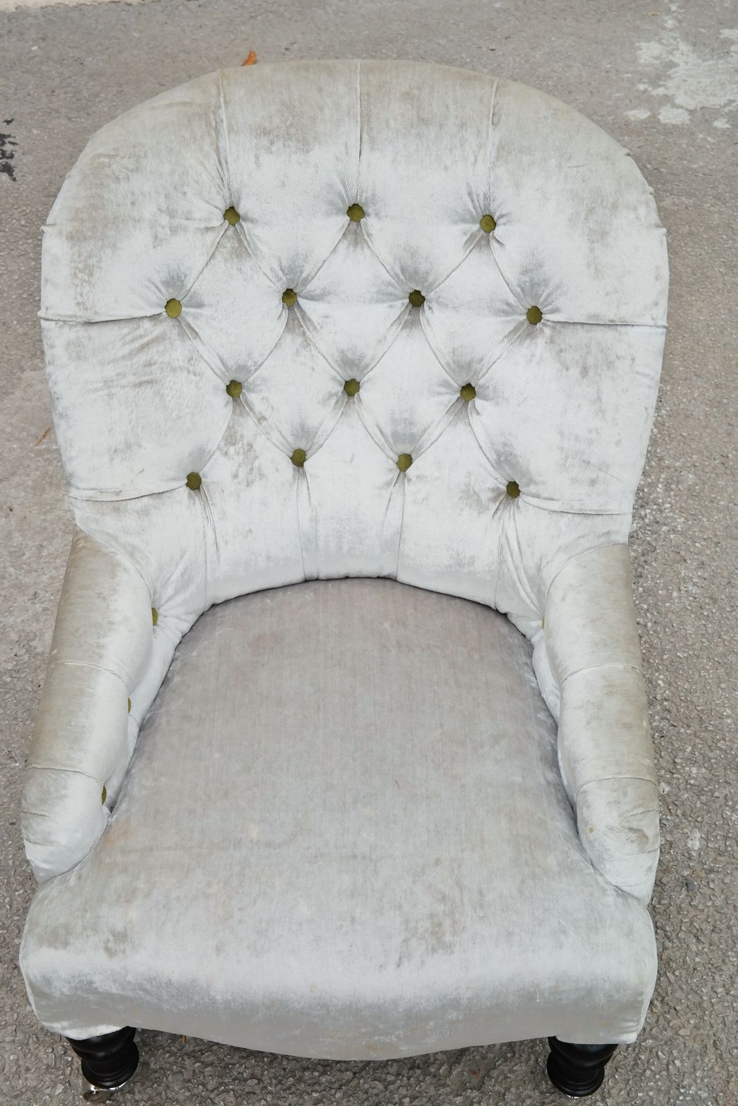 Stunning George Smith Eve Nursing Armchair Regency Velvet Pearl Rrp £4200 photo Furniture