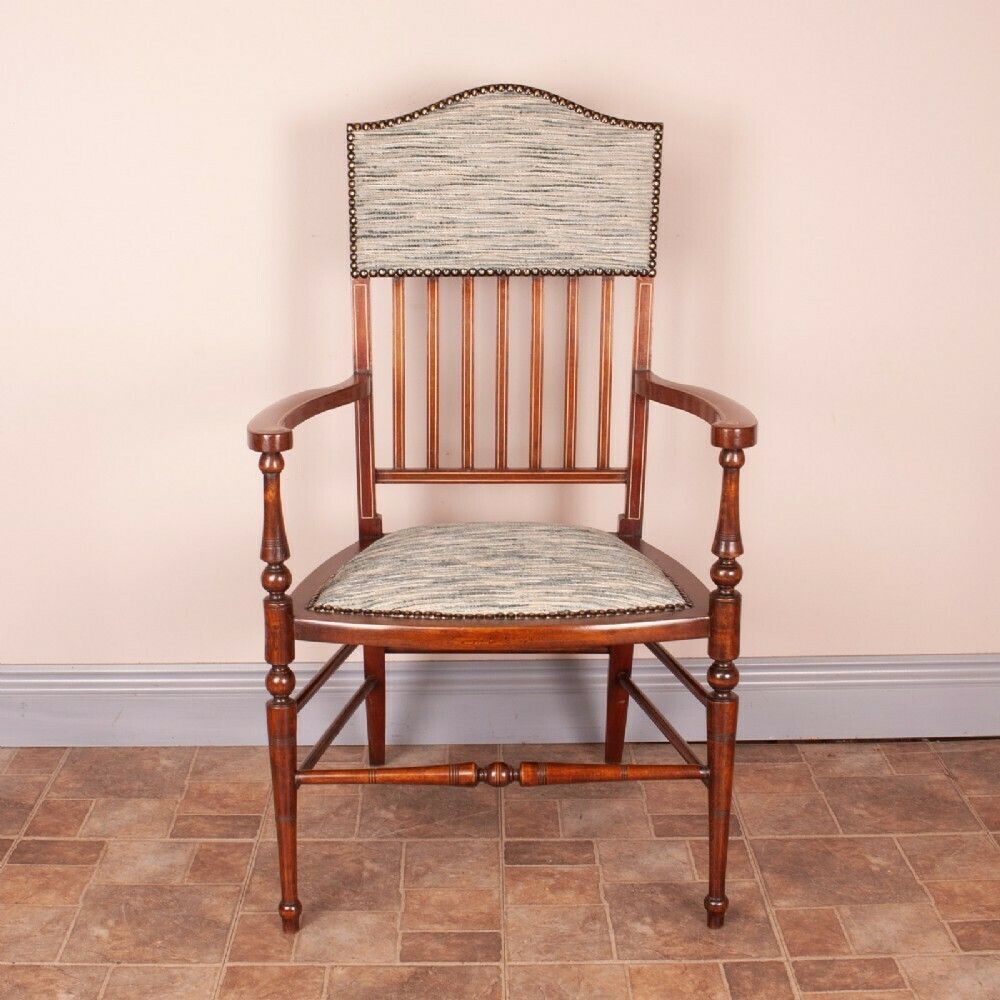 Edwardian Inlaid Occasional Elbow Chair photo for sale