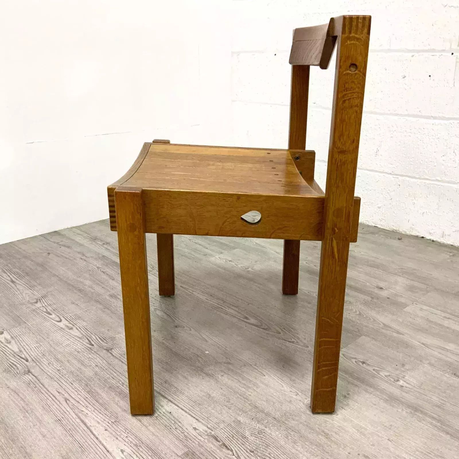 1 X Arts & Crafts Gordon Russell Oak Stacking Dining Chair From Coventry Cathedral photo Furniture