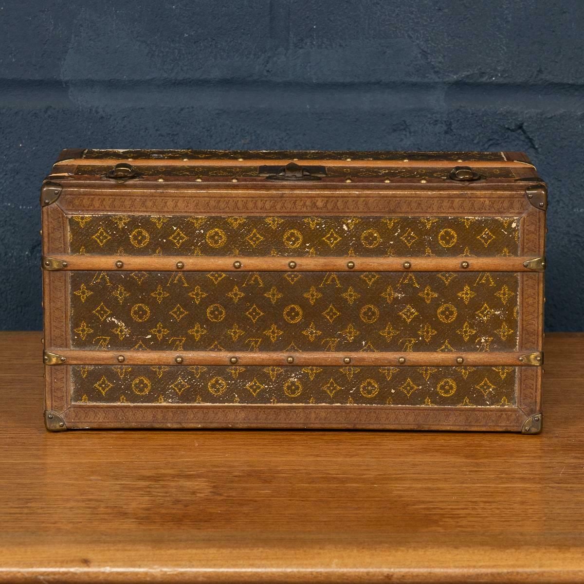 Antique Rare 20thc Louis Vuitton "Malle Fleurs" Trunk In Monogram Canvas, France photo buy