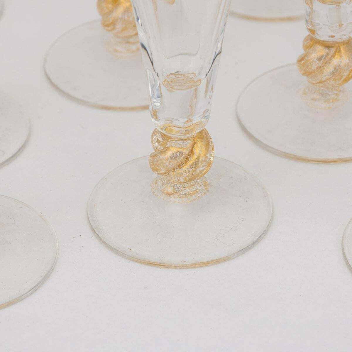 20th Century Italian Set Of 2 Carafes & 12 Glasses By Italo Varisco, Venice photo 795.0
